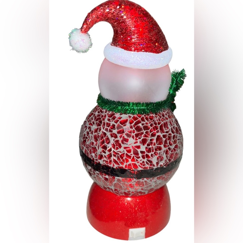 Hallmark Light Up Mosaic Snowglobe Santa - Picture 3 of 3